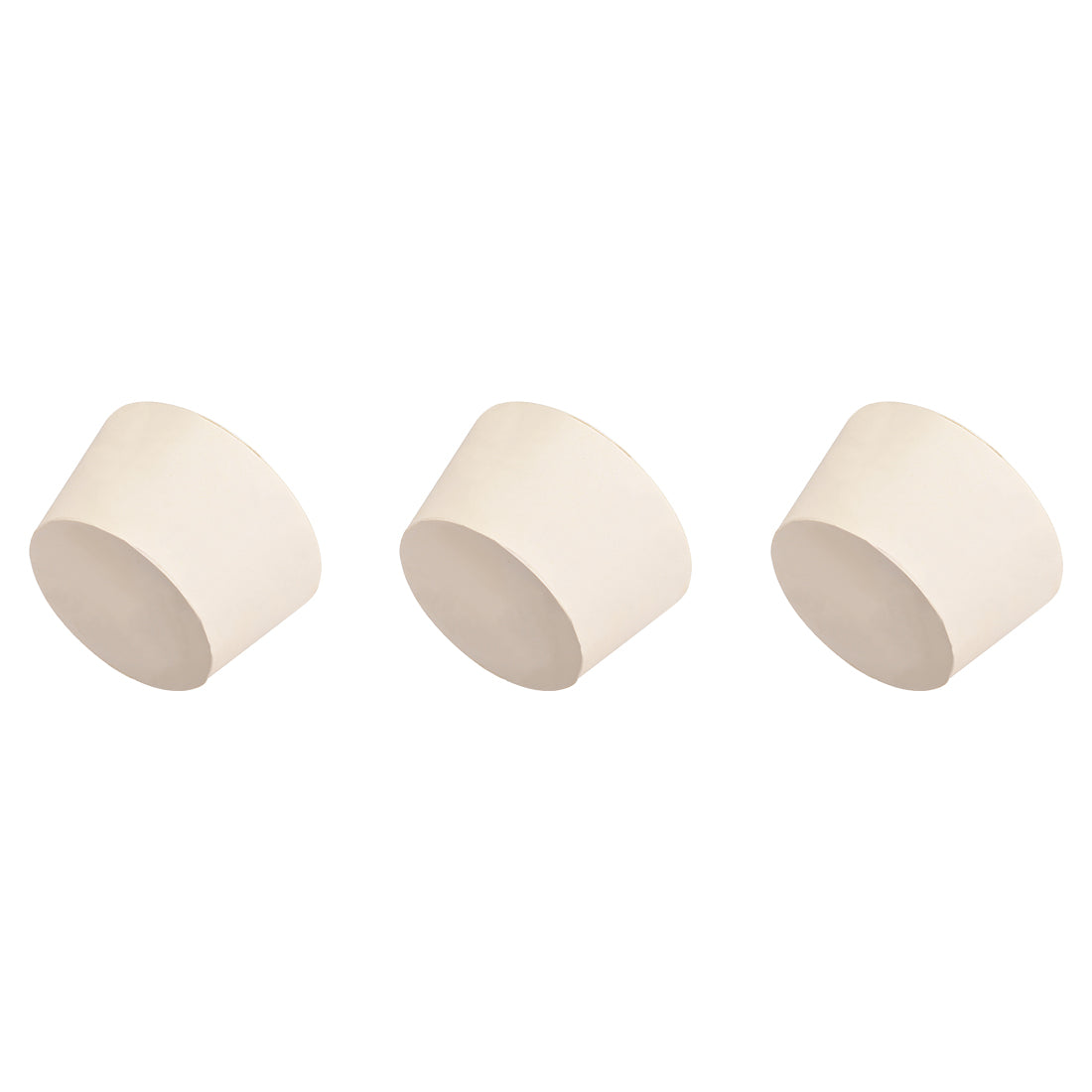 Uxcell Uxcell White Tapered Shaped Solid Rubber Stopper for Lab Tube Stopper Size 9 3pcs