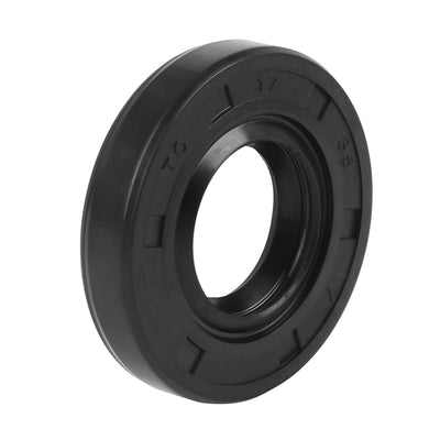 Harfington 17mm x 35mm x 7mm Rubber Double Lip TC Oil Shaft Seal