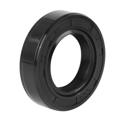 Harfington 25mm x 42mm x 10mm Rubber Double Lip TC Type Oil Shaft Seal