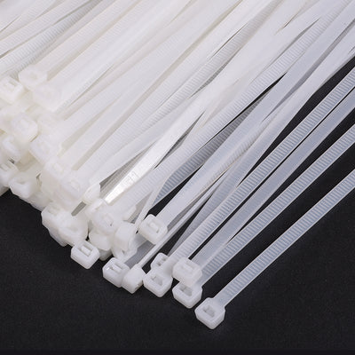 Harfington Uxcell Cable Zip Ties 250mmx2.8mm Self-Locking Nylon Tie Wraps White 150pcs