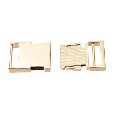 Harfington Uxcell Side Release Buckle 1.2-inch Zinc Alloy Adjustable Buckle Gold Tone