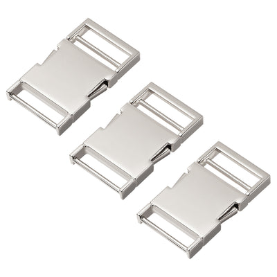 Harfington Uxcell Side Release Buckle Zinc Alloy Adjustable Buckle 3Pcs