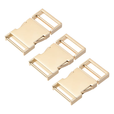 Harfington Uxcell Side Release Buckle Zinc Alloy Adjustable Buckle 3Pcs