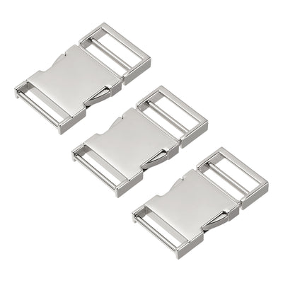 Harfington Uxcell Side Release Buckle Zinc Alloy Adjustable Buckle 3Pcs