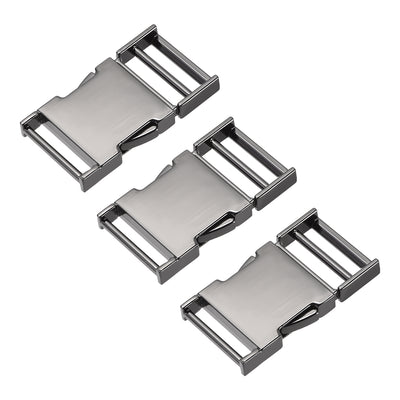 Harfington Uxcell Side Release Buckle Zinc Alloy Adjustable Buckle 3Pcs