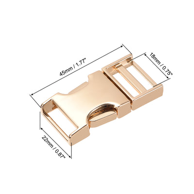 Harfington Uxcell Side Release Buckle Zinc Alloy Adjustable Buckle 1Pcs