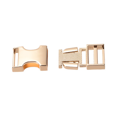 Harfington Uxcell Side Release Buckle 1.2-inch Zinc Alloy Adjustable Buckle Gold Tone