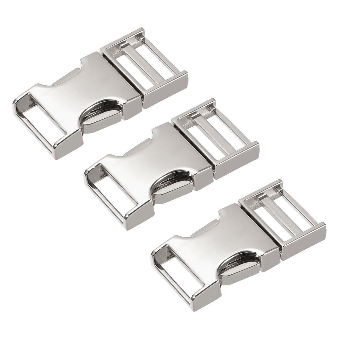 uxcell Uxcell Side Release Buckle Zinc Alloy Adjustable Buckle 3Pcs