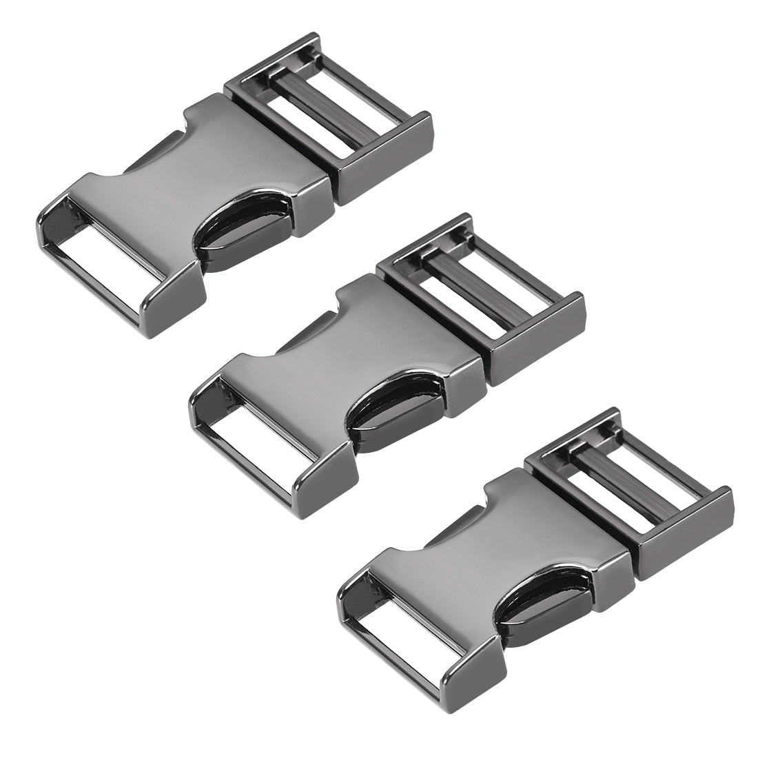 uxcell Uxcell Side Release Buckle Zinc Alloy Adjustable Buckle 3Pcs