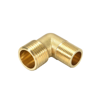 Harfington Uxcell Brass Pipe Fitting 90 Degree Elbow G3/8 Male x G1/2 Male