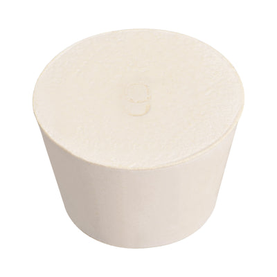 Harfington Uxcell White Tapered Shaped Solid Rubber Stopper for Lab Tube Stopper Size 9 3pcs