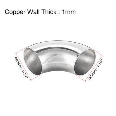 Harfington Uxcell Stainless Steel 304 Pipe Fitting Long Radius 90 Degree Elbow Butt-Weld 1-1/4-inch OD Pipe Size 5pcs