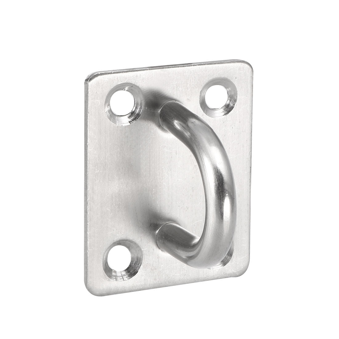 uxcell Uxcell Stainless Steel Ceiling Hook Pad Eye Plate Hardware 46mmX36mmX28mm Staple Hooks Loop Wall Mount 2Pcs