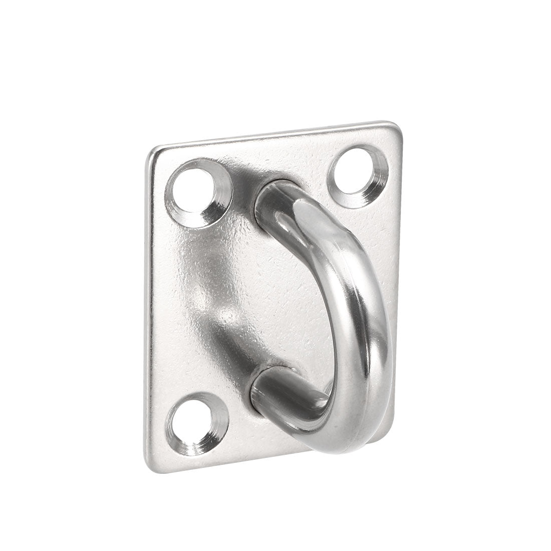 uxcell Uxcell Stainless Steel Ceiling Hook Pad Eye Plate Hardware 50mmX40mmX35mm Staple Hooks Loop Wall Mount 3Pcs