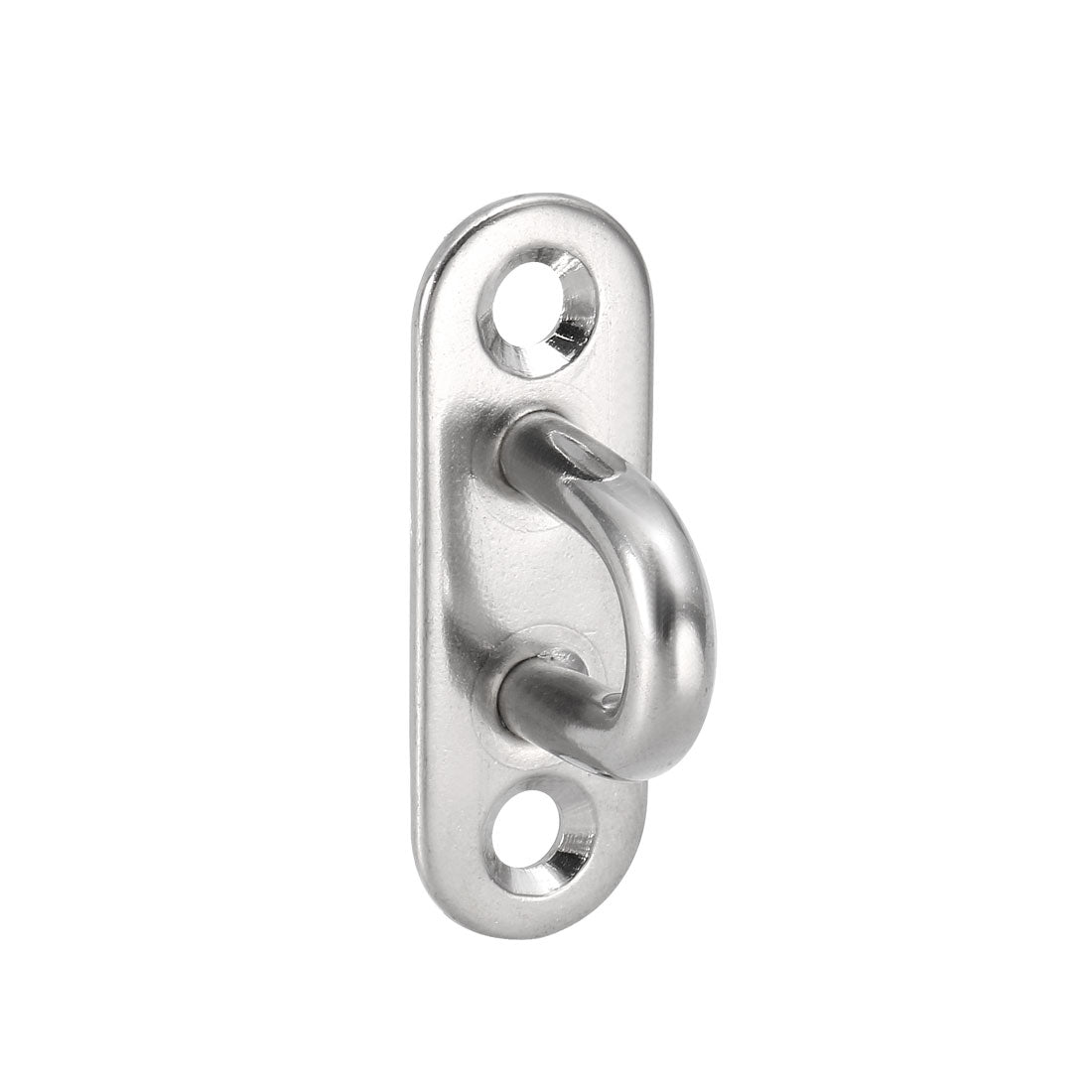 uxcell Uxcell Stainless Steel Ceiling Hook Pad Eye Plate Hardware 45mmX15mmX21mm Staple Hooks Loop Wall Mount 2Pcs