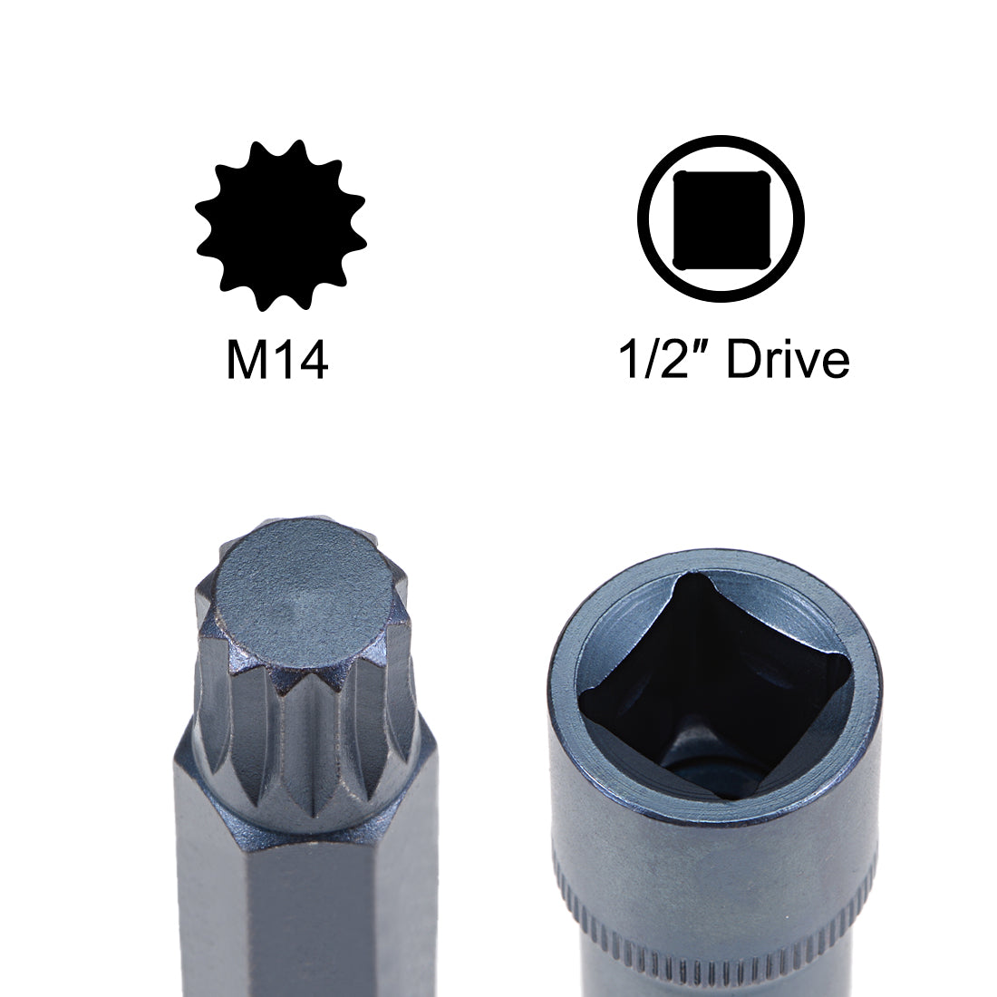 uxcell Uxcell Drive x Triple Square Spline Bit Socket, S2 Steel Bits, CR-V Socket (for Hand Use Only)