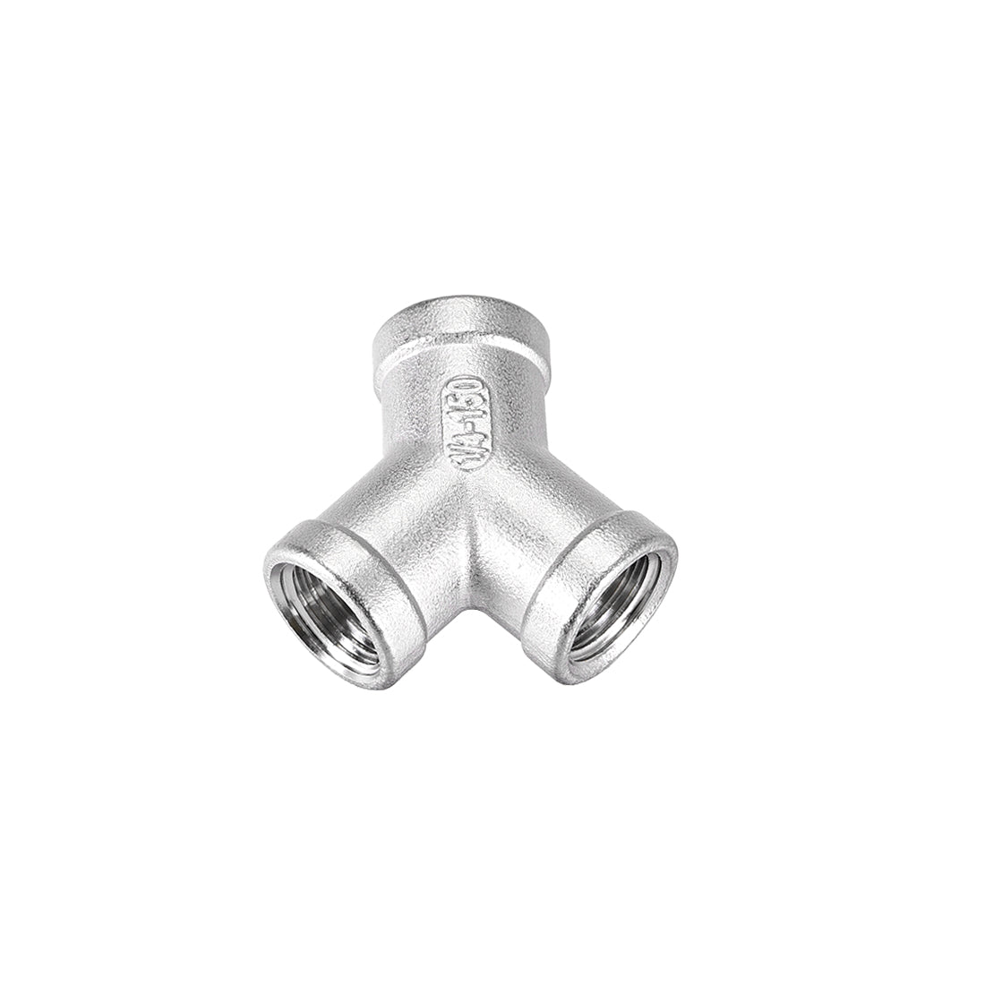 uxcell Uxcell Stainless Steel 304 Cast Pipe Fitting 1/4 BSPT Female Class 150 Y  Shaped Connector Coupler