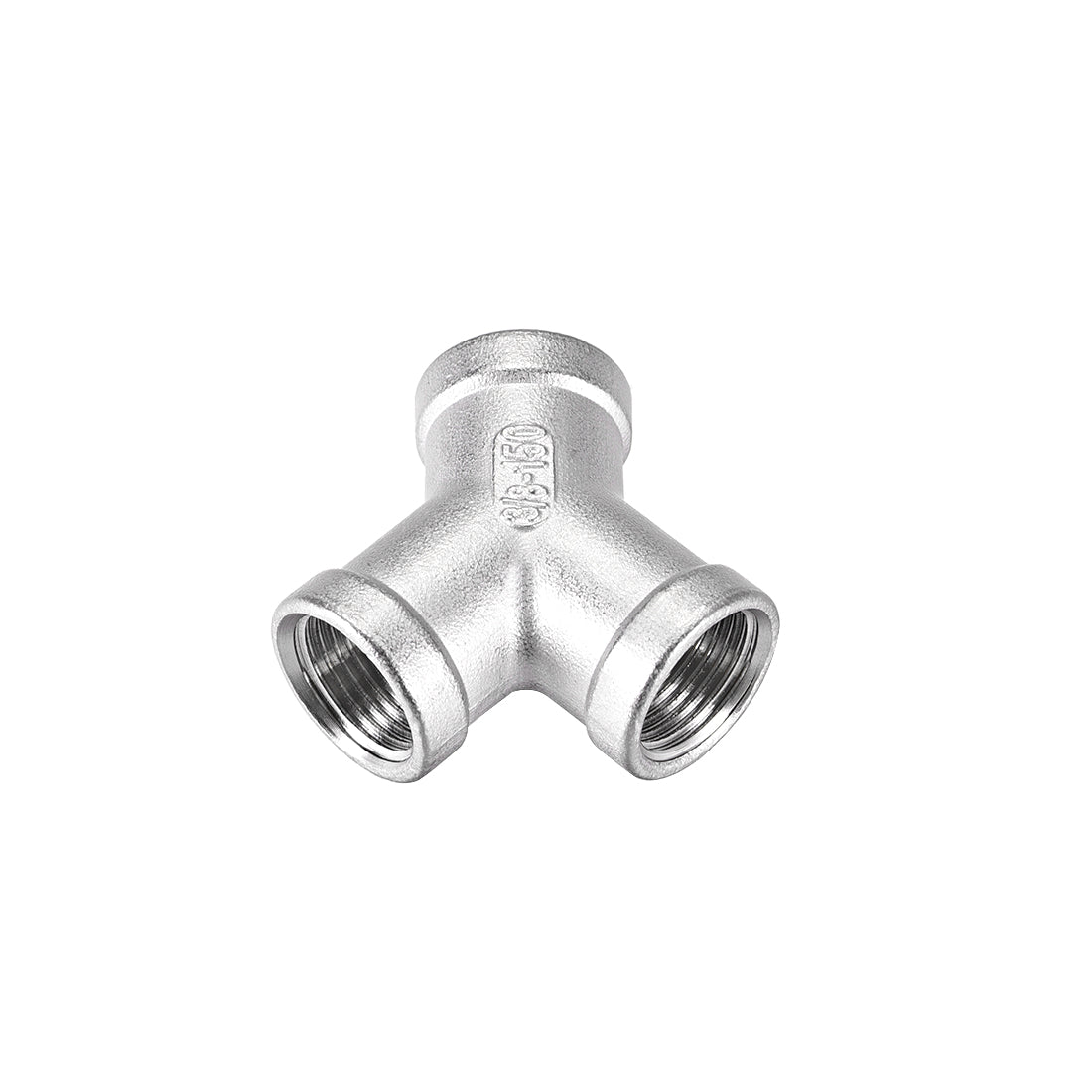 uxcell Uxcell Stainless Steel 304 Cast Pipe Fitting 3/8 BSPT Female Class 150 Y  Shaped Connector Coupler 2pcs