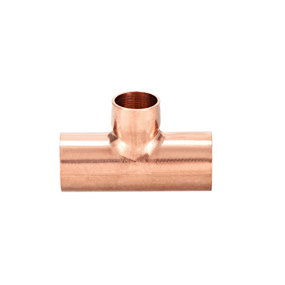 uxcell Uxcell 5/8-inch x 1/2-inch x 5/8-inch Copper Reducing Tee Copper Pressure Pipe Fitting Conector  for Plumbing Supply and Refrigeration 3pcs