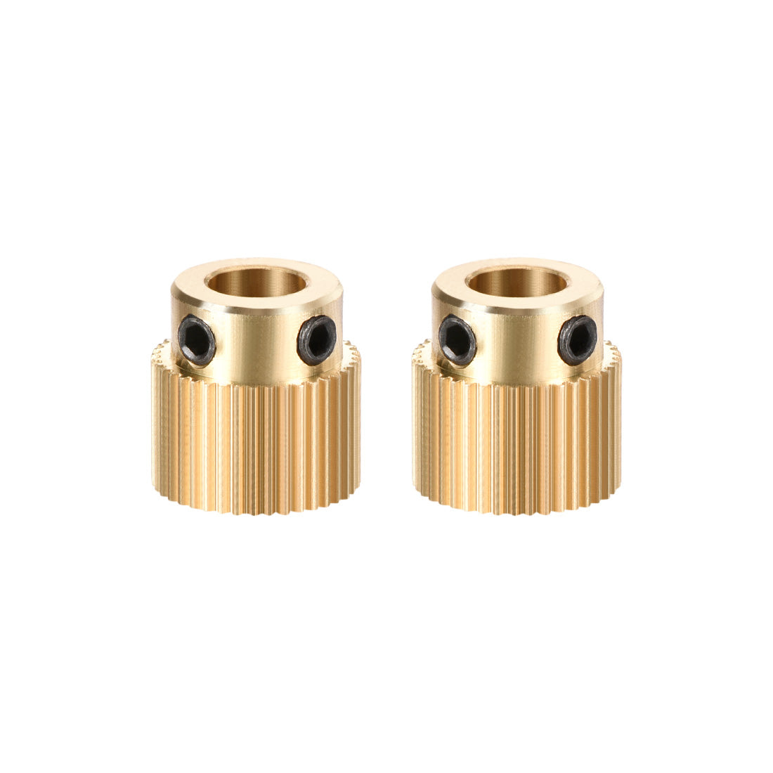 uxcell Uxcell Brass Drive Gear Extruder Wheel 40 Teeth 5mm Bore 2pcs