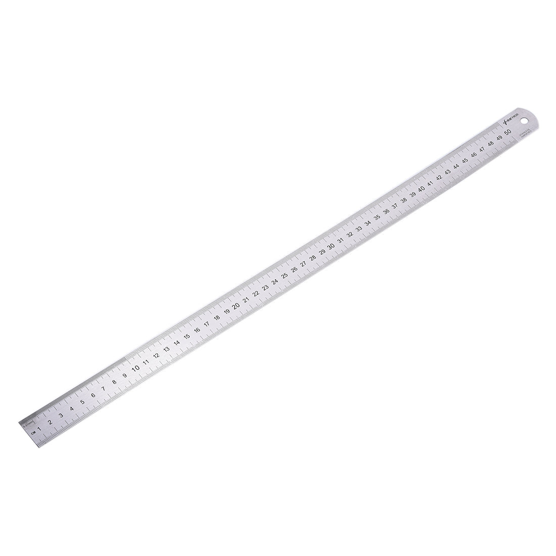 uxcell Uxcell Straight Ruler 50cm 20 Inch Metric Stainless Steel Measuring Tool with Hanging Hole