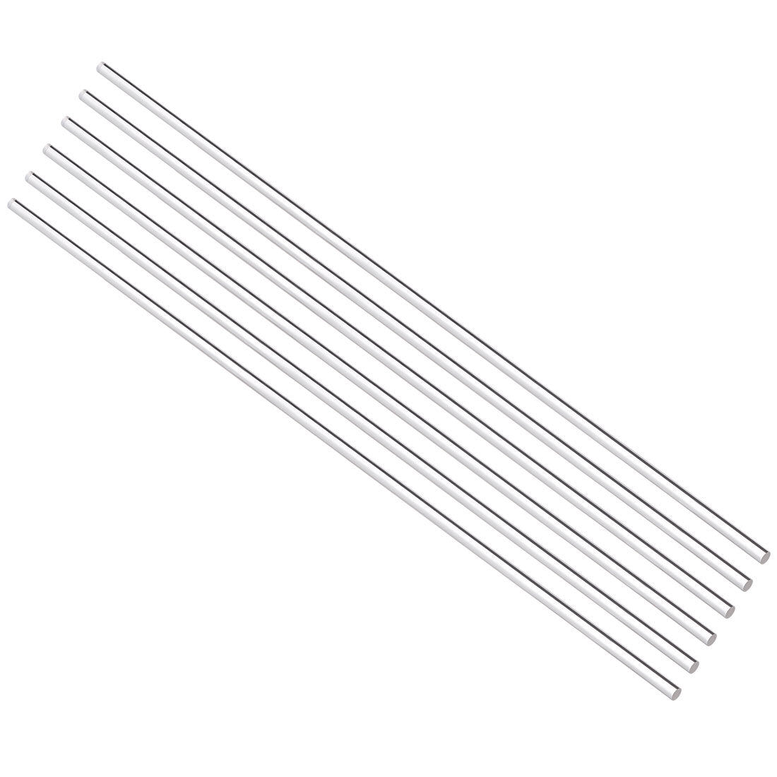 uxcell Uxcell 2mmx200mm Round Shape Solid Acrylic Rod PMMA Extruded Bar Clear 6Pcs