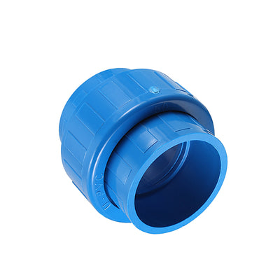 Harfington Uxcell 32mm x 32mm PVC Pipe Fitting Union Solvent Socket Quick Connector Blue