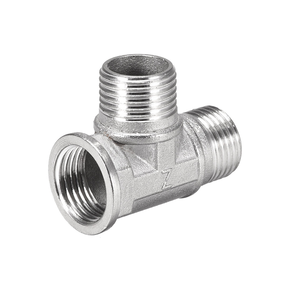 uxcell Uxcell Stainless Steel 304 Cast  Pipe Fitting G1/2 Male x G1/2 Male x G1/2 Female Tee Shaped Connector Coupler 3pcs