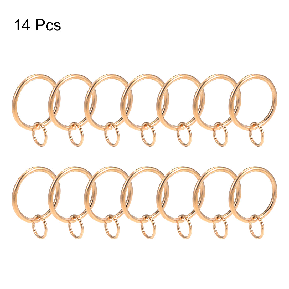 uxcell Uxcell Curtain Rings Metal 32mm Inner Dia Drapery Ring Light Gold Tone 14 Pcs