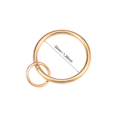 Harfington Uxcell Curtain Rings Metal 32mm Inner Dia Drapery Ring Light Gold Tone 14 Pcs