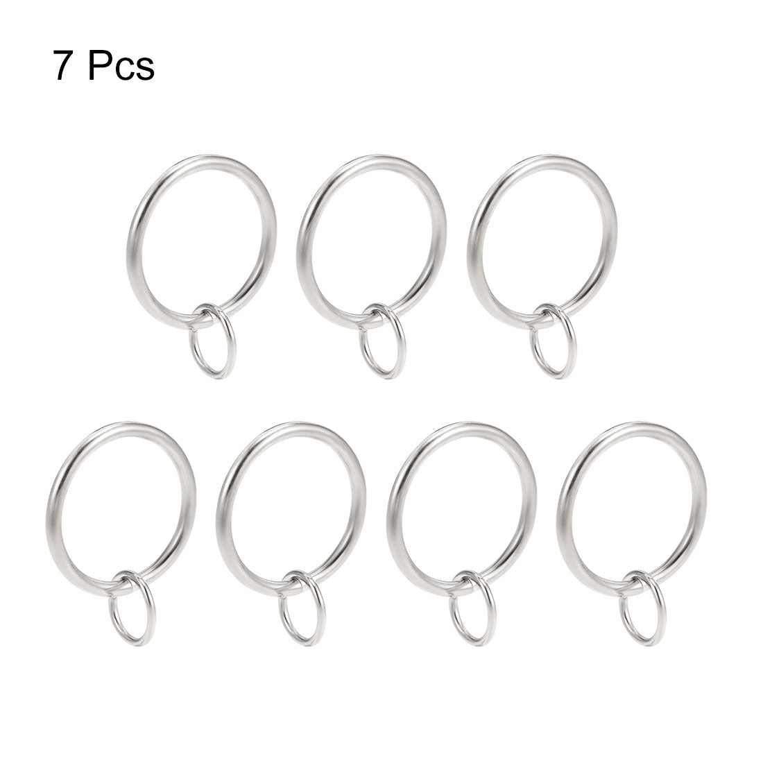 uxcell Uxcell Curtain Rings Metal 32mm Inner Dia Drapery Ring for Curtain Rods Silver Tone 7 Pcs