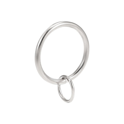 Harfington Uxcell Curtain Rings Metal 32mm Inner Dia Drapery Ring for Curtain Rods Silver Tone 7 Pcs