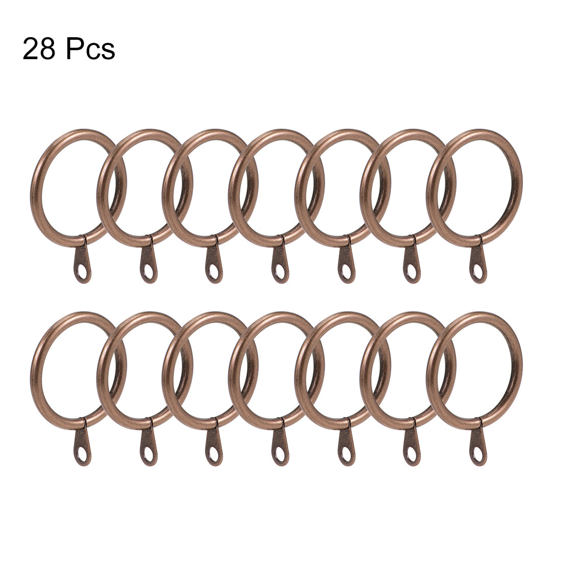 uxcell Uxcell 28 Stk. Vorhang Ringe Metall 32mm Innendurchmesser Vorhang Ring für Gardinenstangen Kupfer