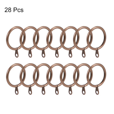 Harfington Uxcell 28 Stk. Vorhang Ringe Metall 32mm Innendurchmesser Vorhang Ring für Gardinenstangen Kupfer