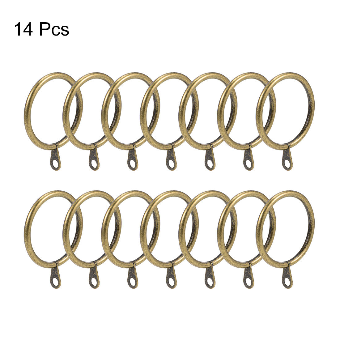 uxcell Uxcell 14 Stk. Vorhang Ringe Metall 38mm Innendurchmesser Vorhang Ring für Gardinenstangen Bronze