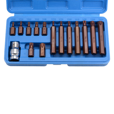 Harfington Uxcell 1/2" Drive x T20 - T55 Torx Bit Socket Set, S2 Steel Bits, CR-V Sockets