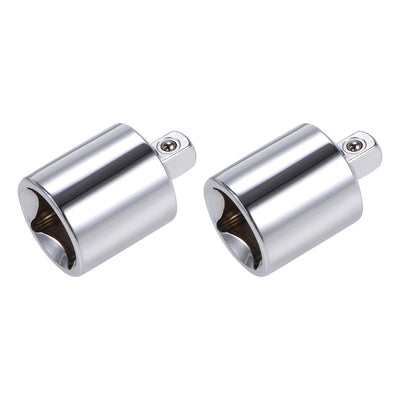 uxcell Uxcell 2 Pcs 1/2 Inch Drive (F) x 1/4 Inch (M) Socket Reducer Adapter, Female to Male