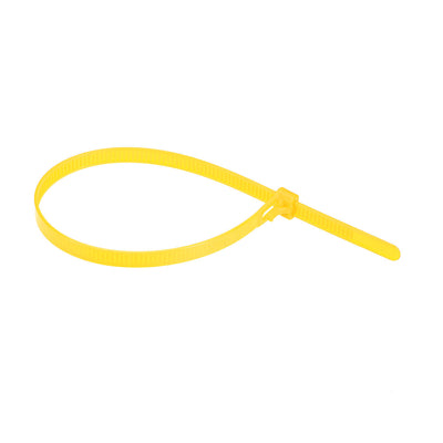 Harfington Uxcell Reusable Cable Ties 300mmx7.4mm Adjustable Nylon Zip Ties Wraps Yellow 40pcs