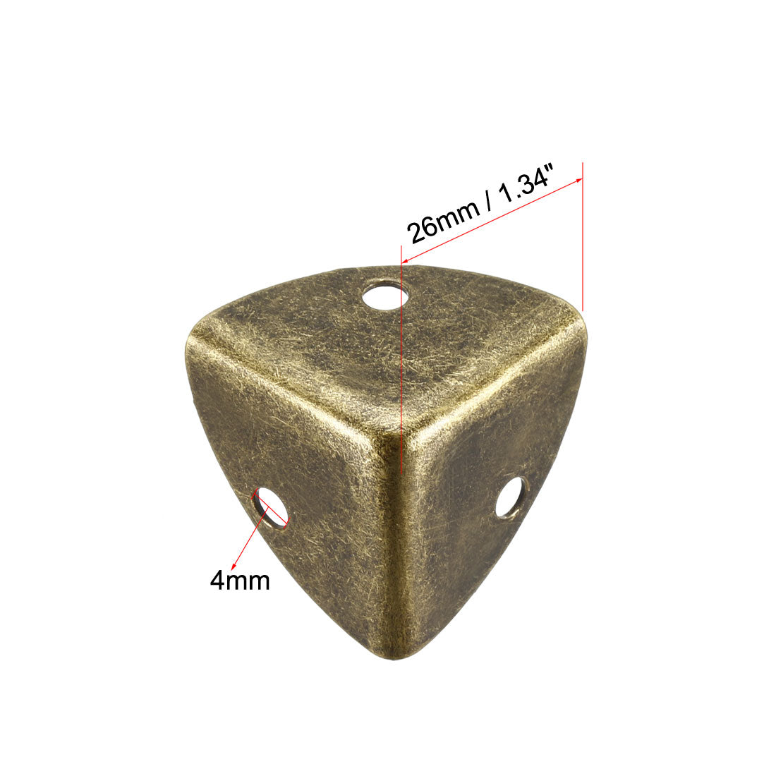 uxcell Uxcell Metal Box Corner Protectors Wooden Box Edge Guard Protector 26 x 26 x 26mm Bronze Tone 12pcs