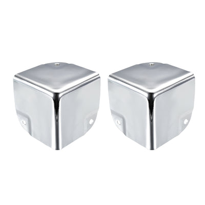 uxcell Uxcell Metal Box Corner Protectors Box Edge Guard Protector 50 x 50 x 50mm Silver Tone 2pcs