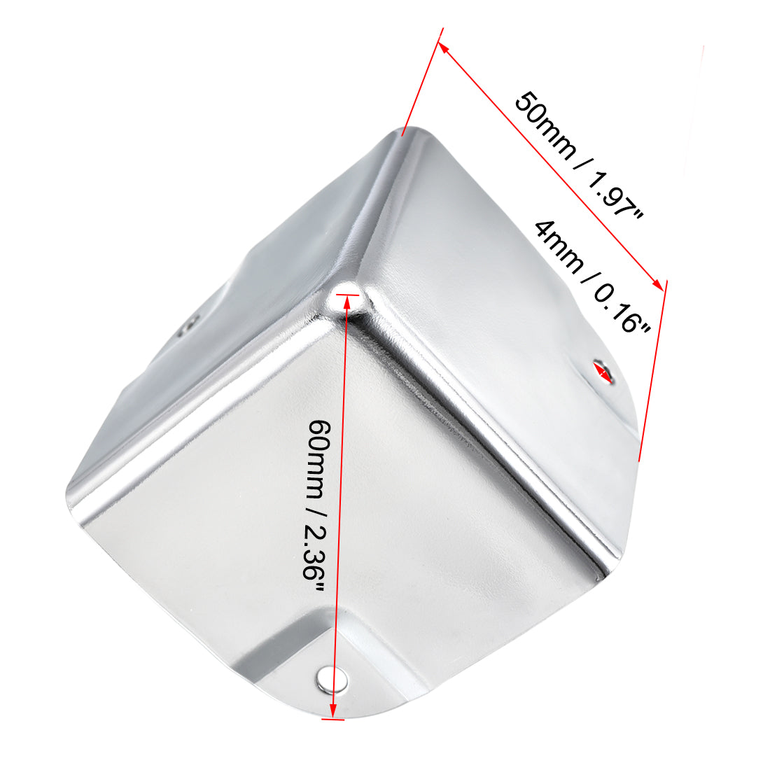 uxcell Uxcell Metal Box Corner Protectors Box Edge Guard Protector 50 x 50 x 50mm Silver Tone 4pcs