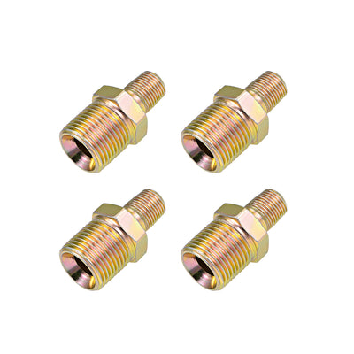 Harfington Uxcell Reducing Pipe Fitting Reducer Hex Nipple BSP Male Connector 4Pcs