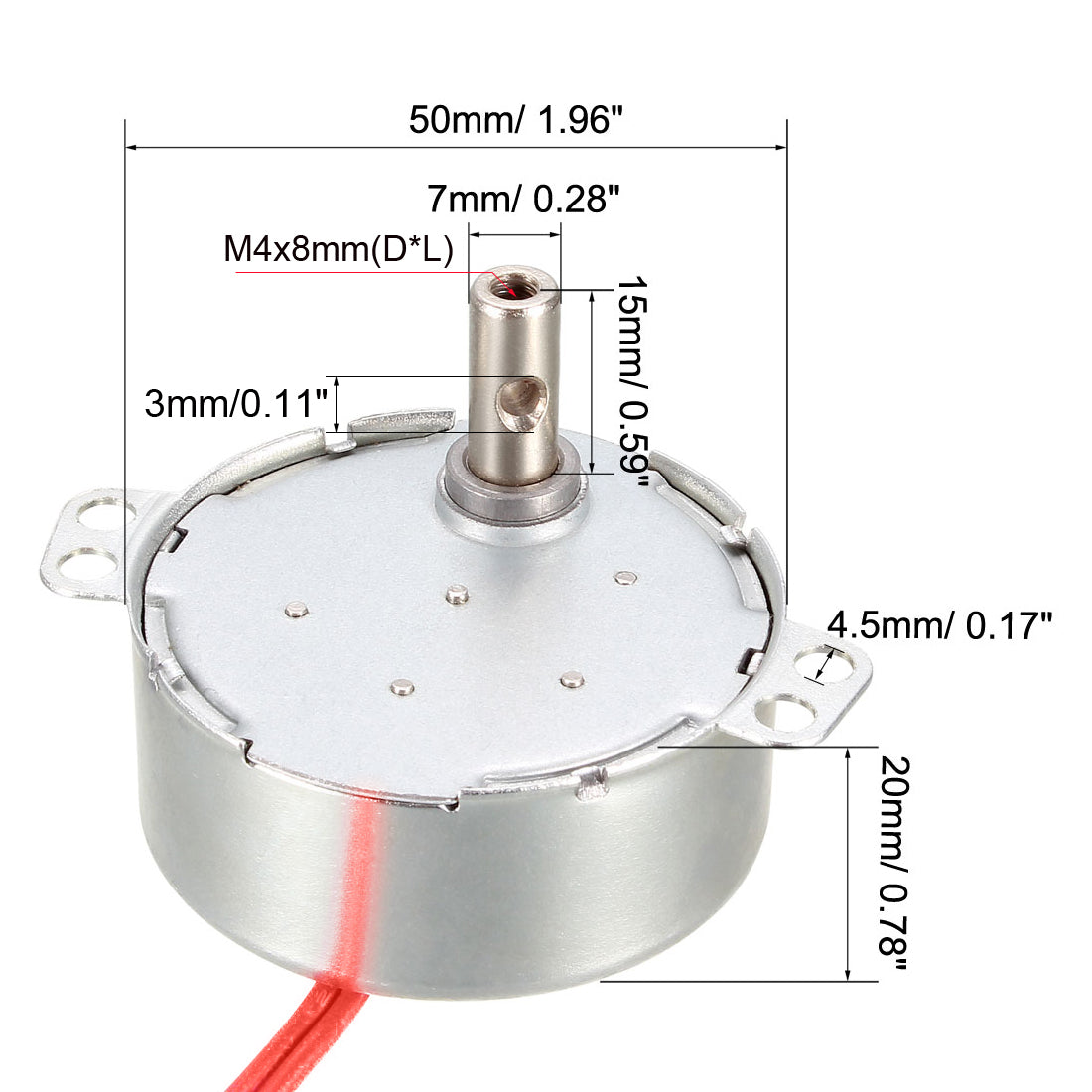 uxcell Uxcell Synchronous Synchron Motor AC 24V CCW/CW 4W