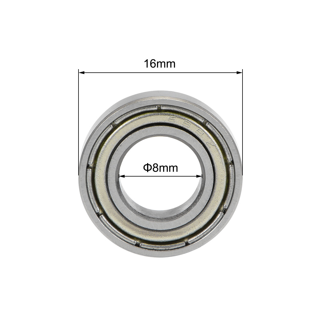 uxcell Uxcell Deep Groove Ball Bearings Metric Double Shielded High Carbon Steel Z2 Level