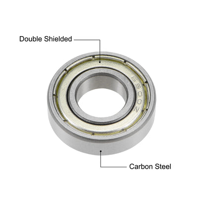 Harfington Uxcell Deep Groove Ball Bearings Metric Double Shield High Carbon Steel Bearing