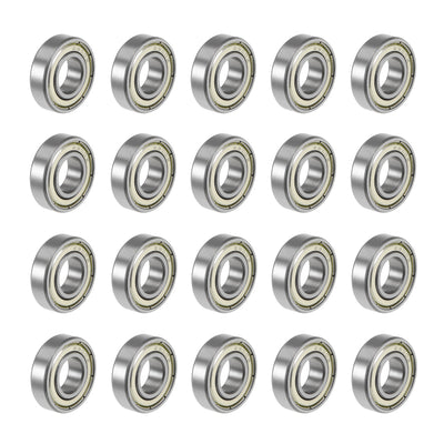 Harfington Uxcell Deep Groove Ball Bearings Metric Double Shield High Carbon Steel Bearing