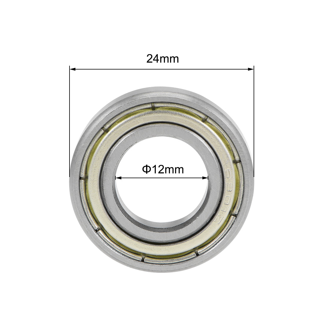 uxcell Uxcell Deep Groove Ball Bearings Metric Double Shield High Carbon Steel Bearing