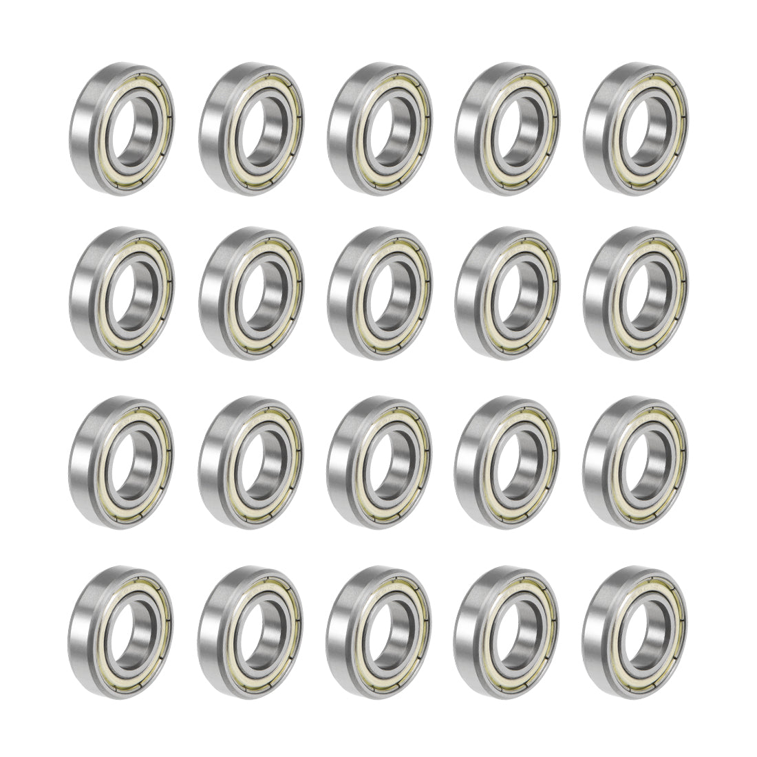 uxcell Uxcell Deep Groove Ball Bearings Metric Double Shield High Carbon Steel Bearing