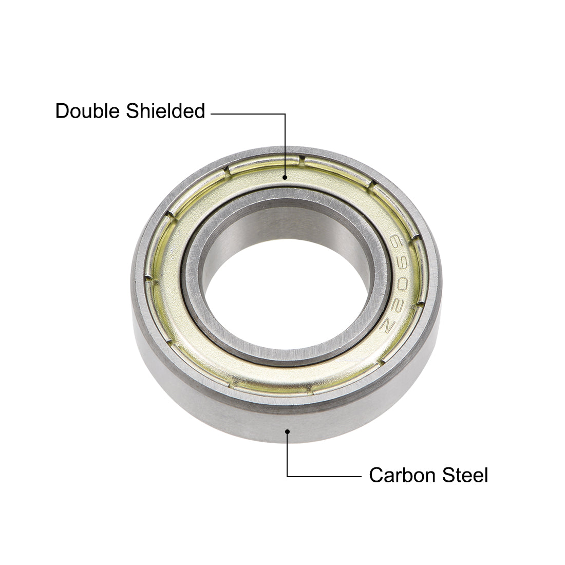 uxcell Uxcell Deep Groove Ball Bearings Metric Double Shield High Carbon Steel Bearing