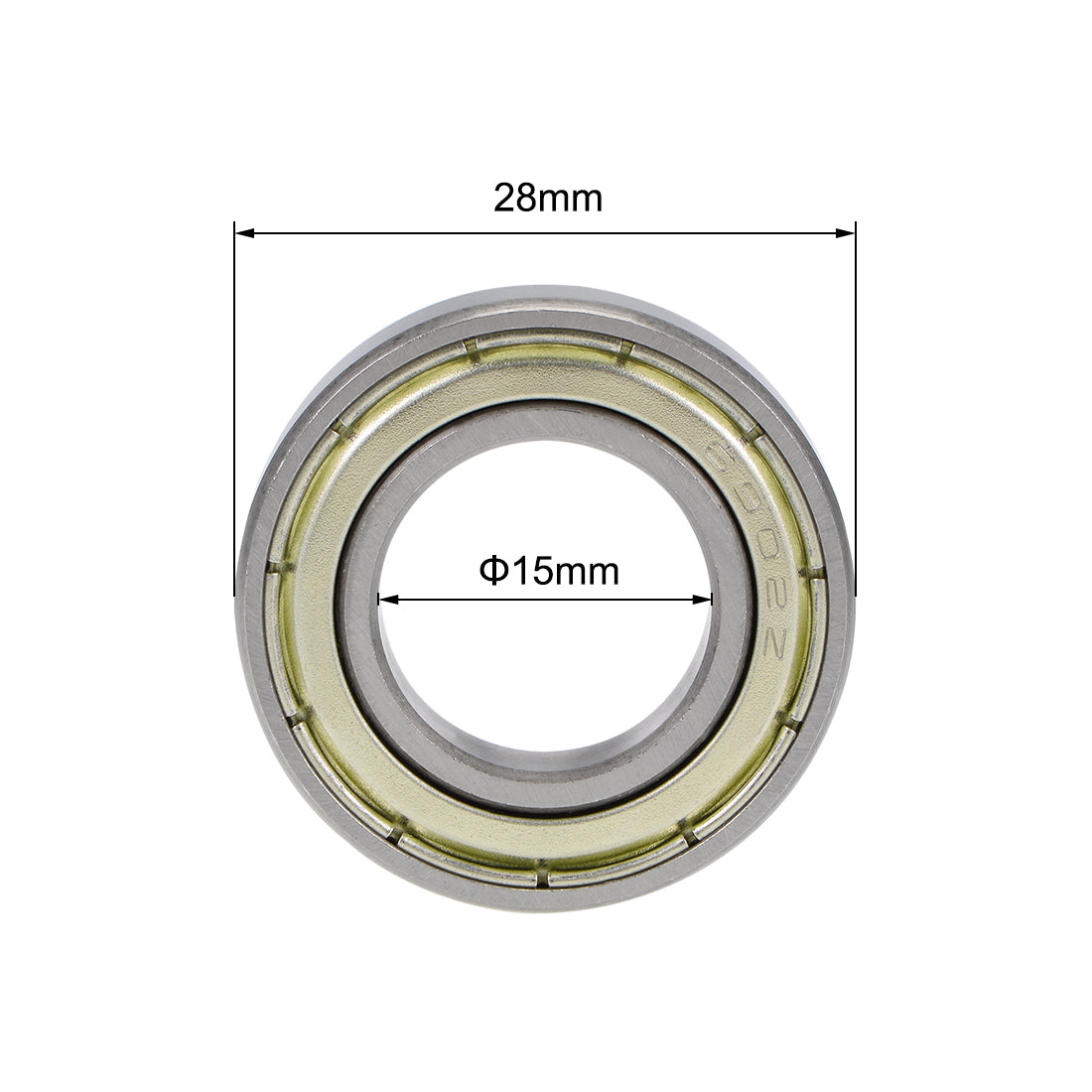 uxcell Uxcell Deep Groove Ball Bearings Metric Double Shield High Carbon Steel Bearing